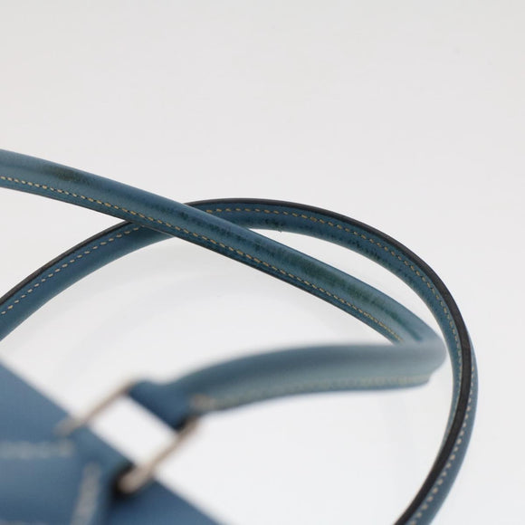 HERMES Purum 20 Hand Bag Leather Light Blue Auth 49423A