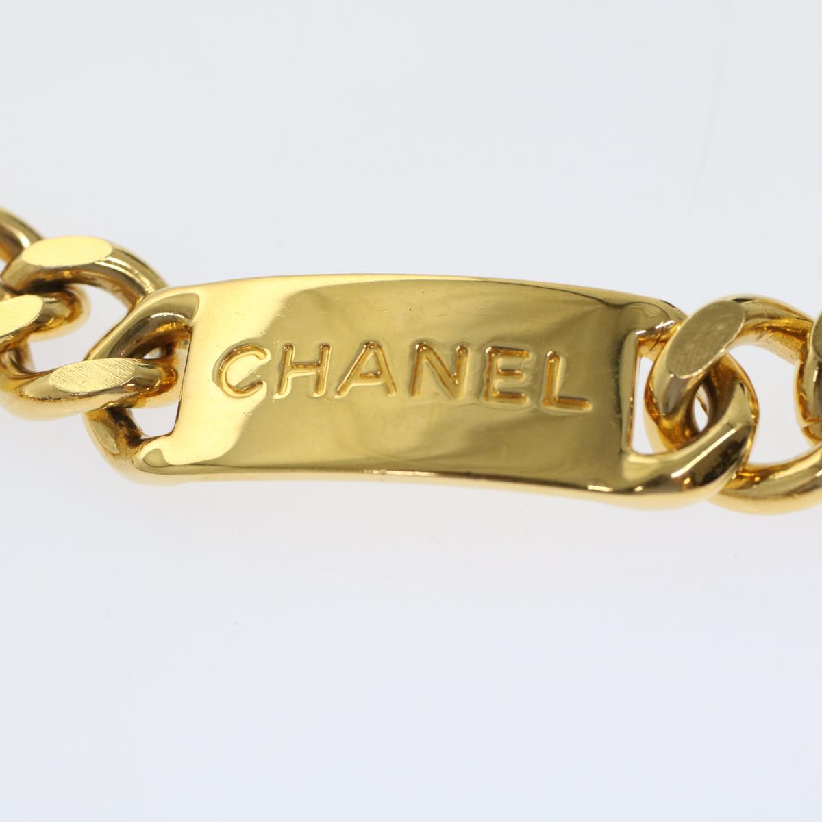 CHANEL Chain Belt Gold Tone CC Auth 49456A