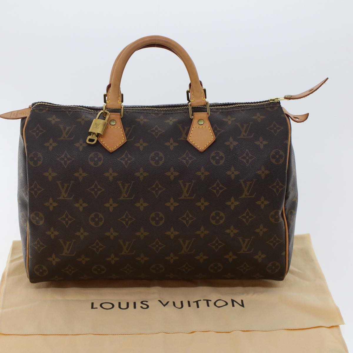 LOUIS VUITTON Monogram Speedy 35 Hand Bag M41524 LV Auth 49460