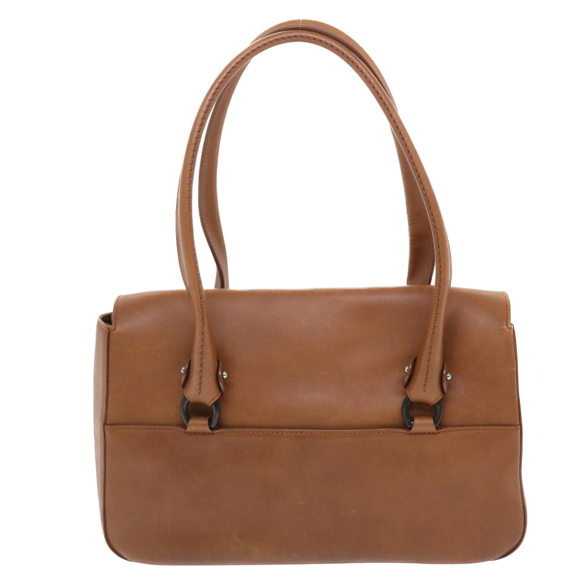 Salvatore Ferragamo Shoulder Bag Leather Brown Auth 49486 - 0