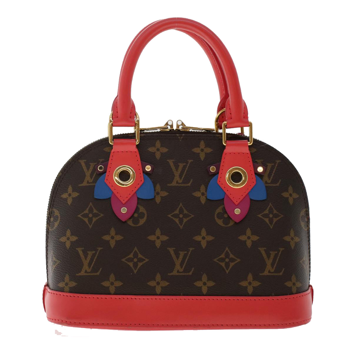 LOUIS VUITTON Monogram Totem Alma BB Hand Bag Red M41659 LV Auth 49551A - 0