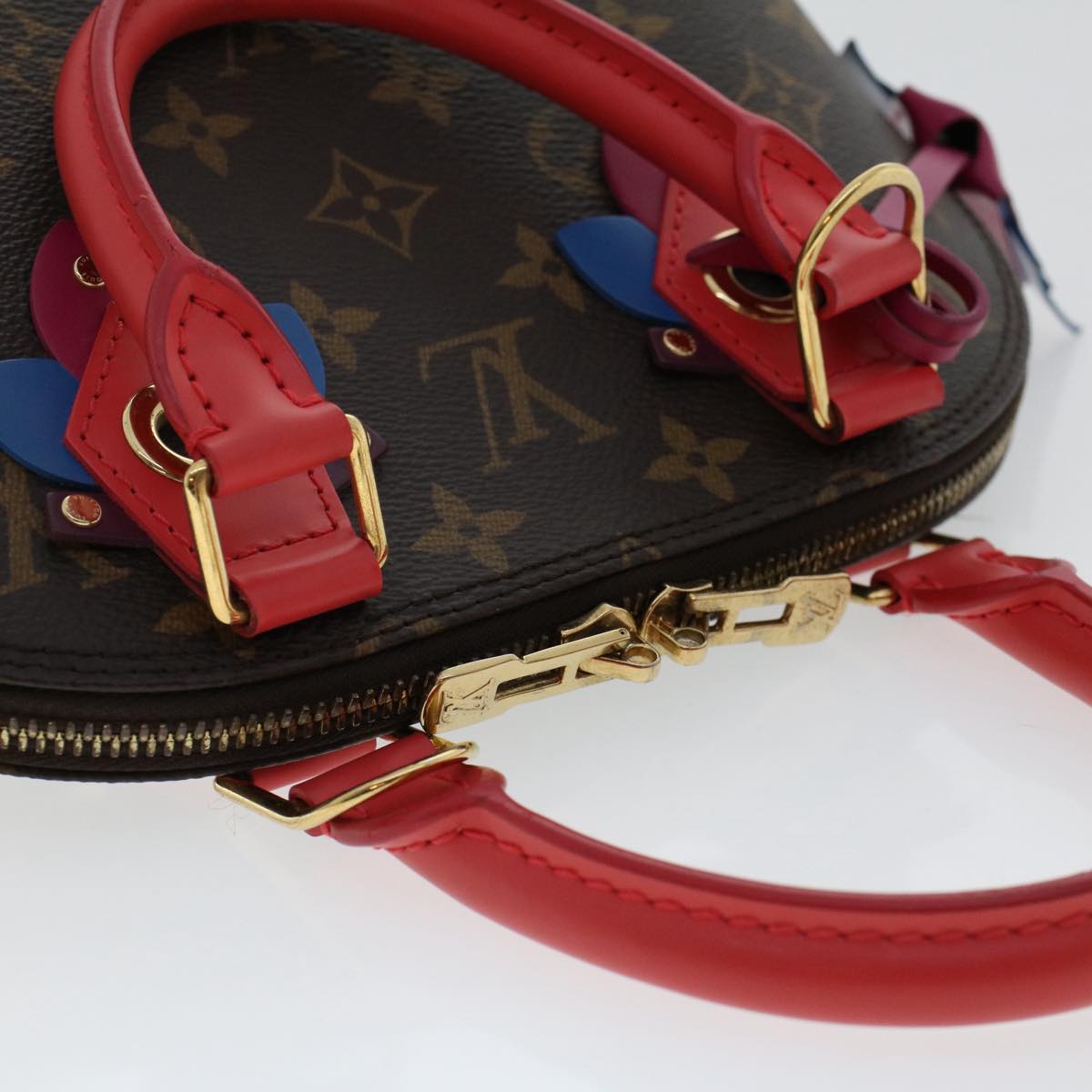 LOUIS VUITTON Monogram Totem Alma BB Hand Bag Red M41659 LV Auth 49551A