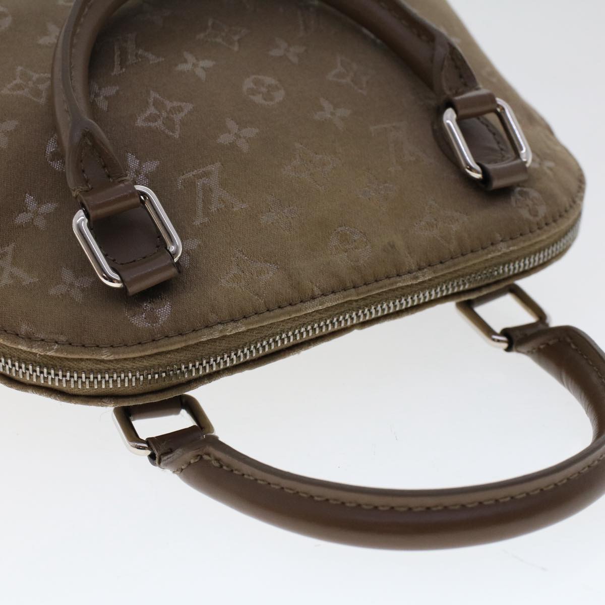 LOUIS VUITTON Monogram Satin Little Alma Hand Bag Gray M92147 LV Auth 49559