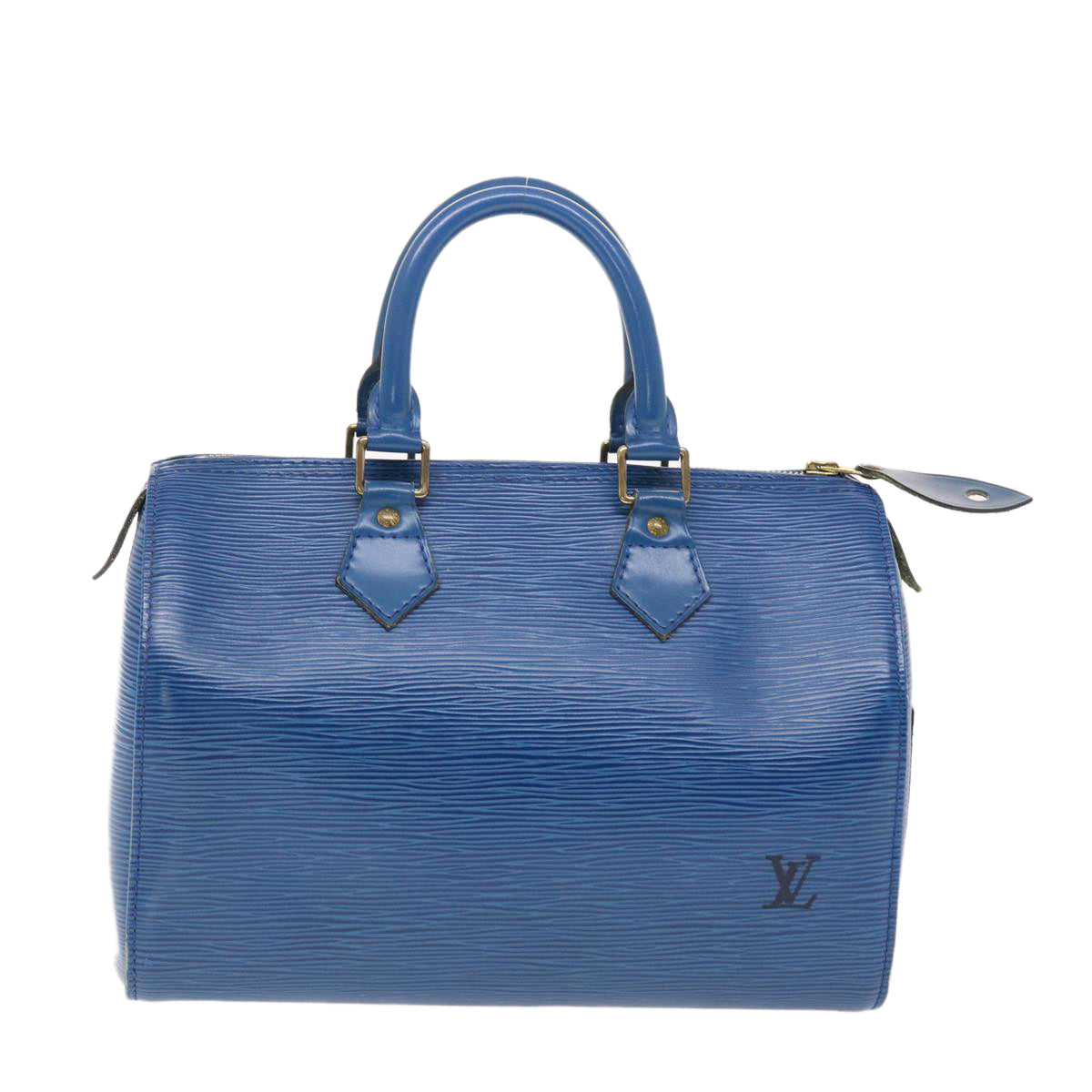 LOUIS VUITTON Epi Speedy 25 Hand Bag Toledo Blue M43015 LV Auth 49569