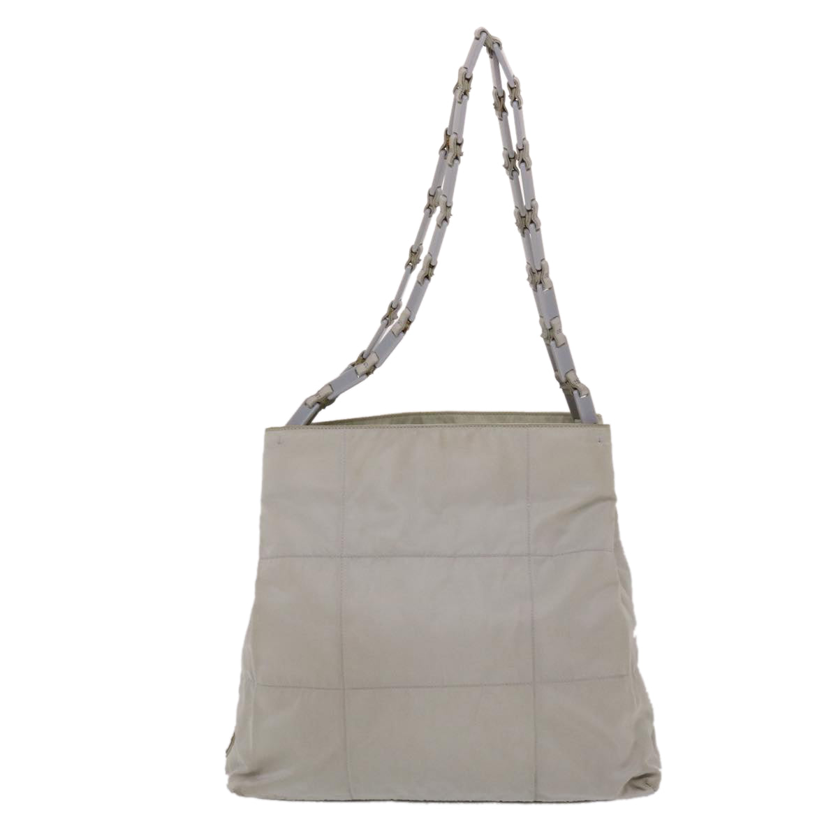 PRADA Tote Bag Nylon Ivory Auth 49589