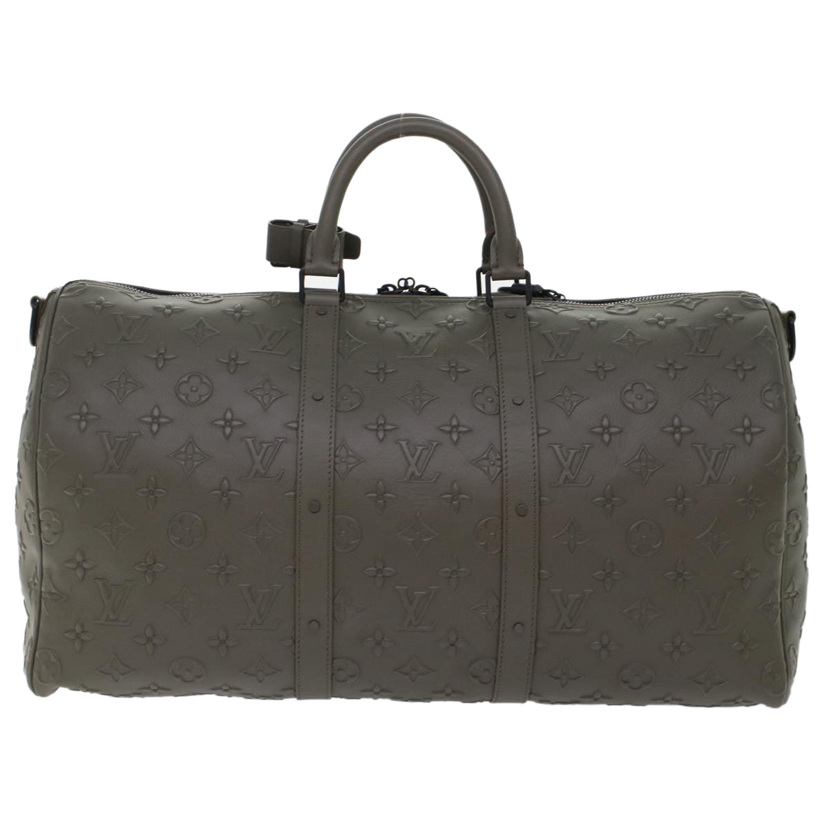 LOUIS VUITTON Monogram Seal Keepall Bandouliere 50 Bag Khaki M57963 Auth 49623A - 0