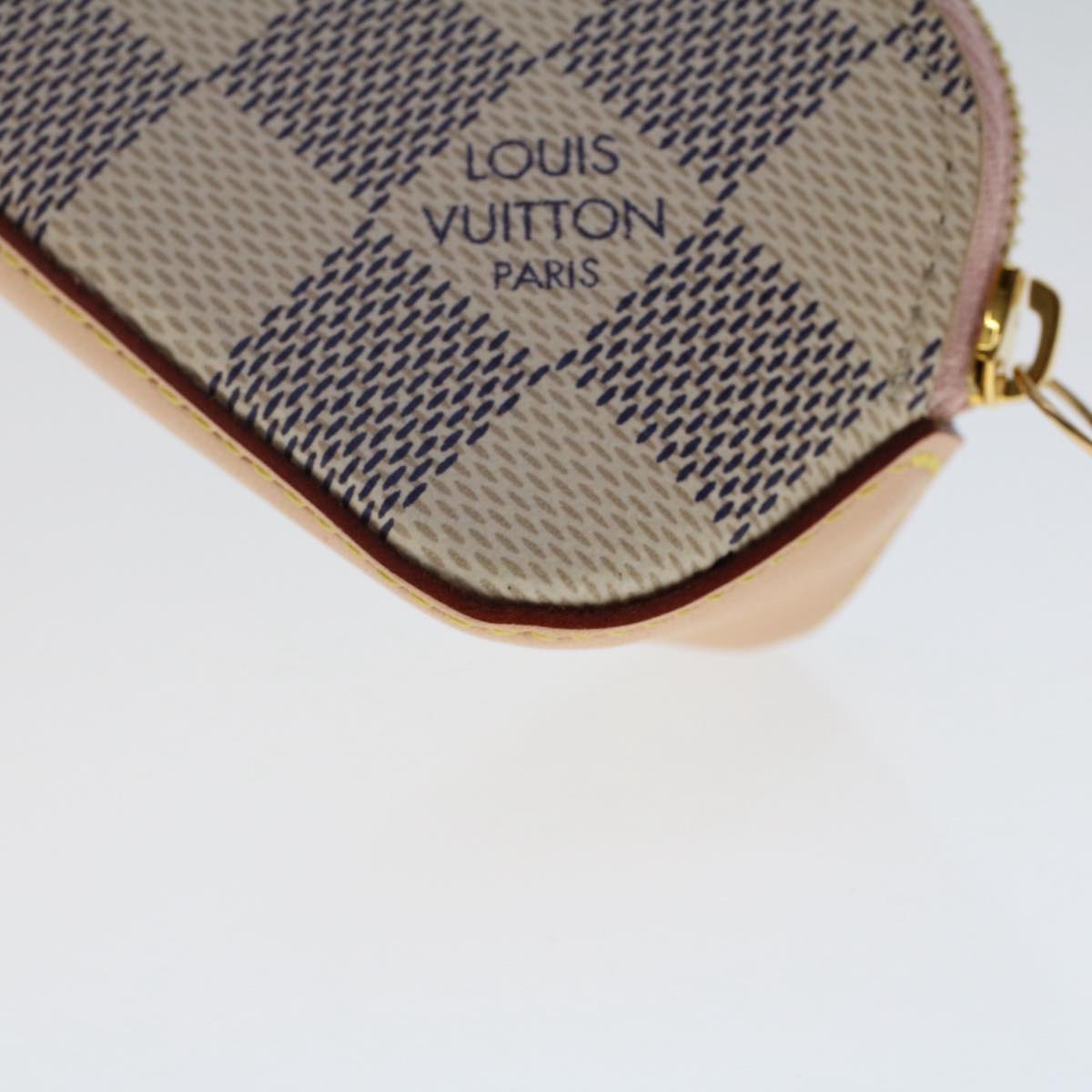 LOUIS VUITTON Damier Azur Trousse Elizabeth Pen Case GI0389 LV Auth 49658A