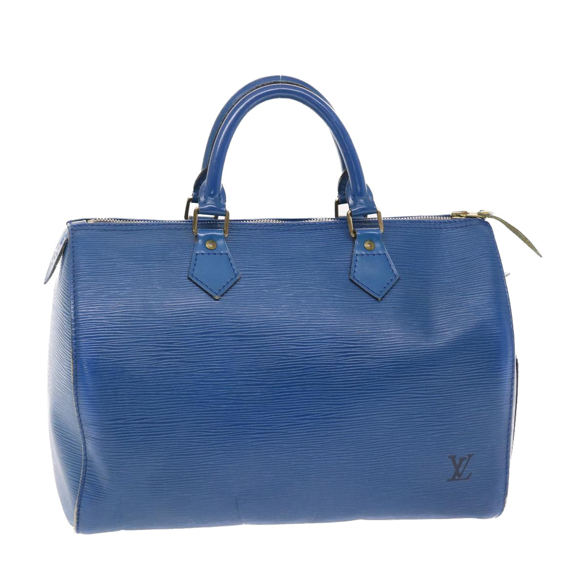 LOUIS VUITTON Epi Speedy 30 Hand Bag Toledo Blue M43005 LV Auth 49660