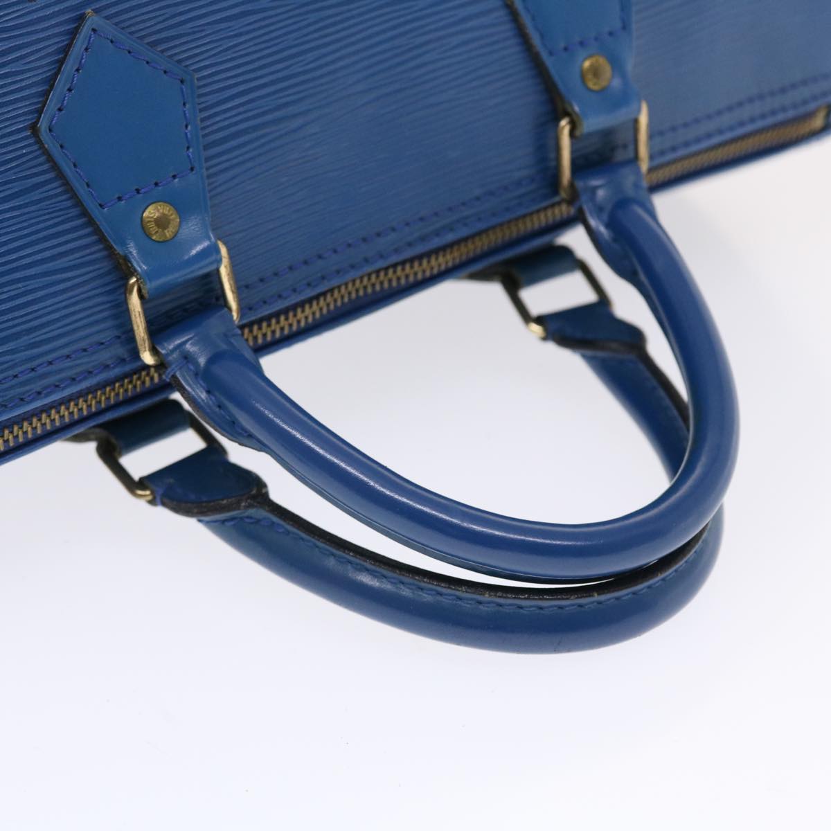 LOUIS VUITTON Epi Speedy 30 Hand Bag Toledo Blue M43005 LV Auth 49660