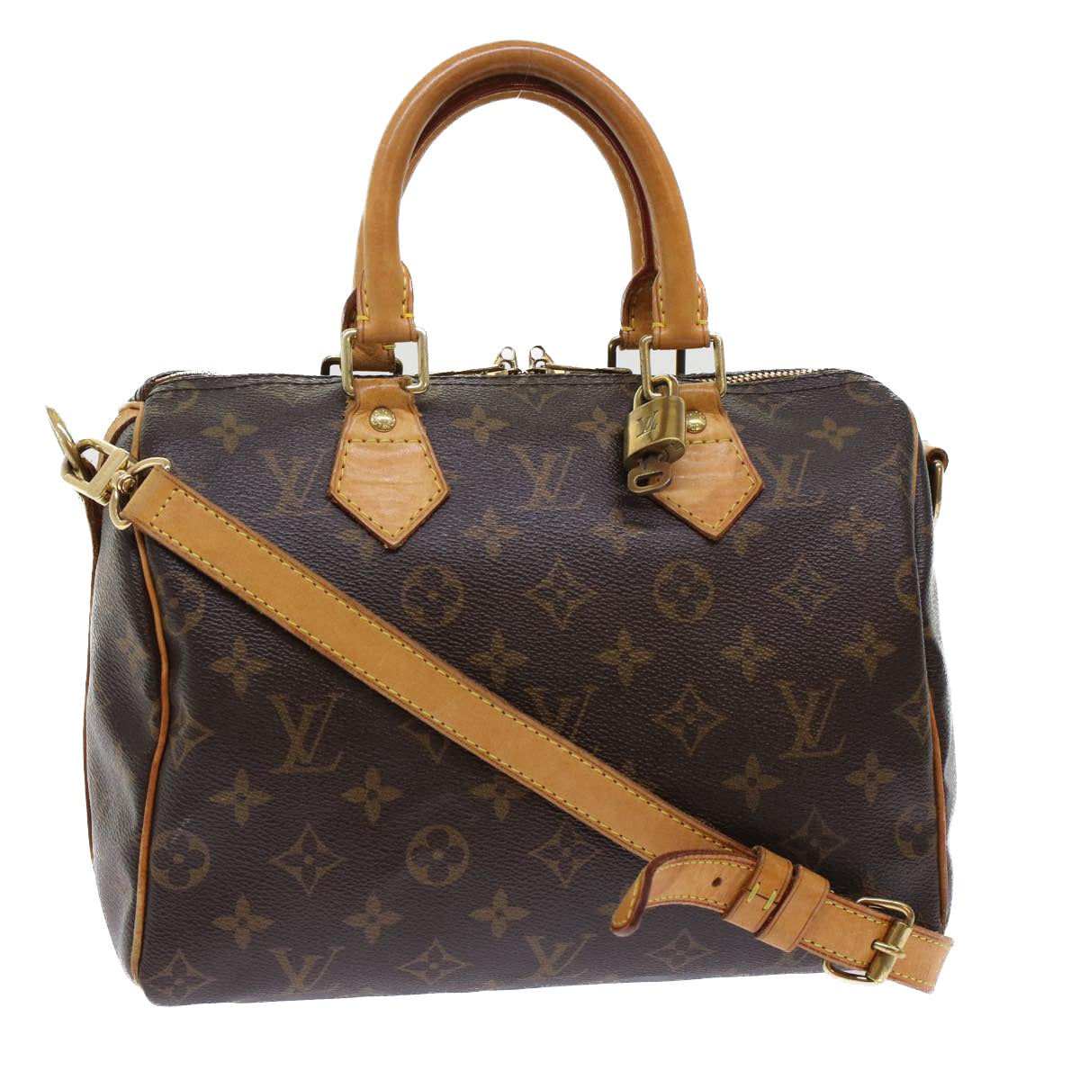 LOUIS VUITTON Monogram Speedy Bandouliere 25 Hand Bag 2way M45948 LV Auth 49666