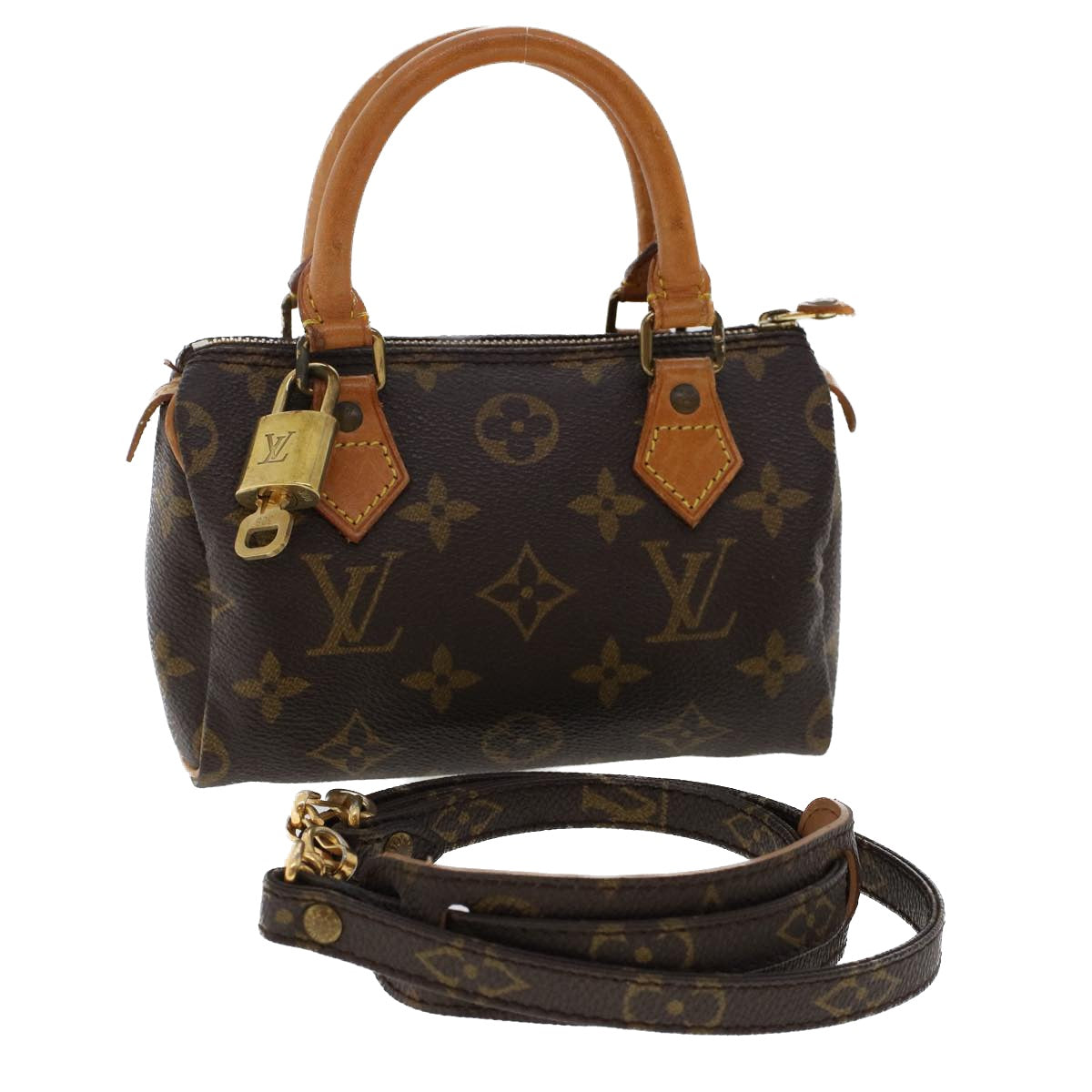 LOUIS VUITTON Monogram Mini Speedy Hand Bag M41534 LV Auth 49701