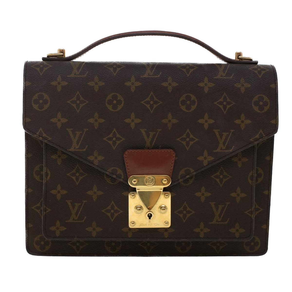 LOUIS VUITTON Monogram Monceau Hand Bag 2way M51185 LV Auth 49713