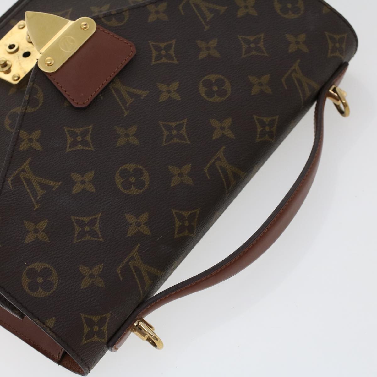 LOUIS VUITTON Monogram Monceau Hand Bag 2way M51185 LV Auth 49713