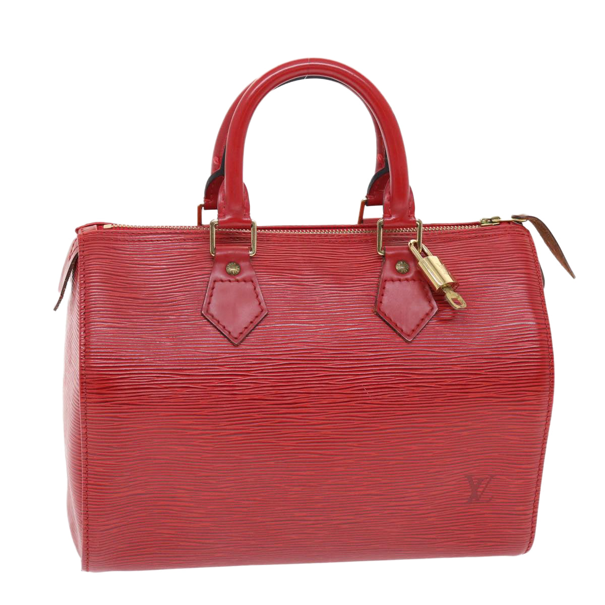 LOUIS VUITTON Epi Speedy 25 Hand Bag Castilian Red M43017 LV Auth 49755