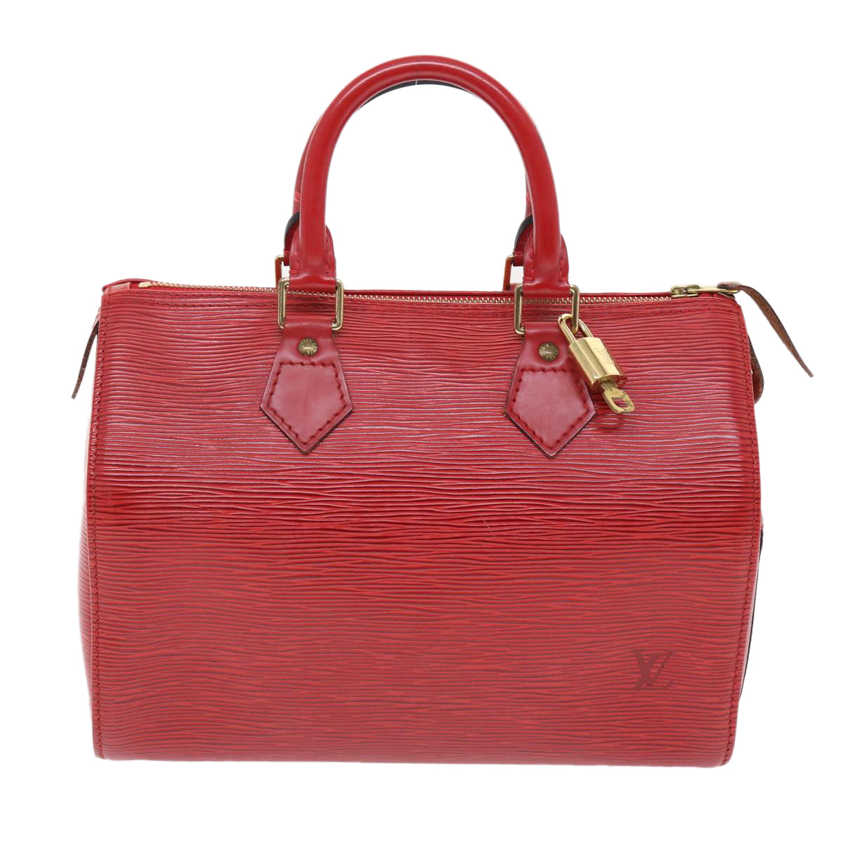 LOUIS VUITTON Epi Speedy 25 Hand Bag Castilian Red M43017 LV Auth 49755