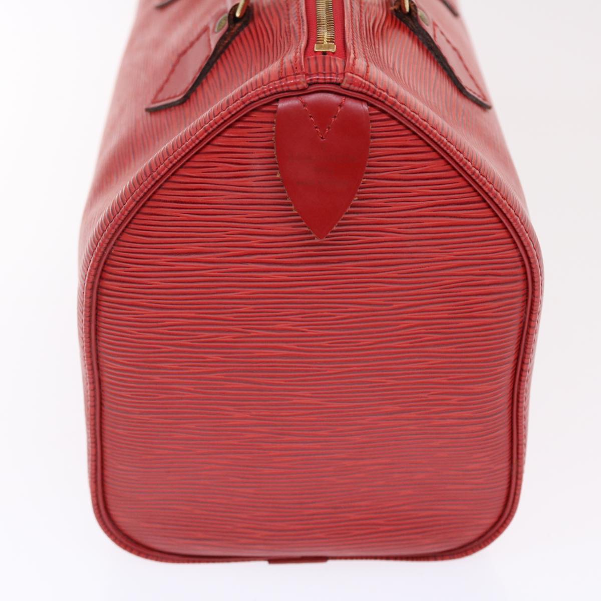 LOUIS VUITTON Epi Speedy 25 Hand Bag Castilian Red M43017 LV Auth 49755