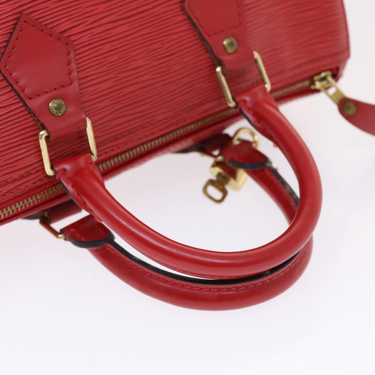 LOUIS VUITTON Epi Speedy 25 Hand Bag Castilian Red M43017 LV Auth 49755