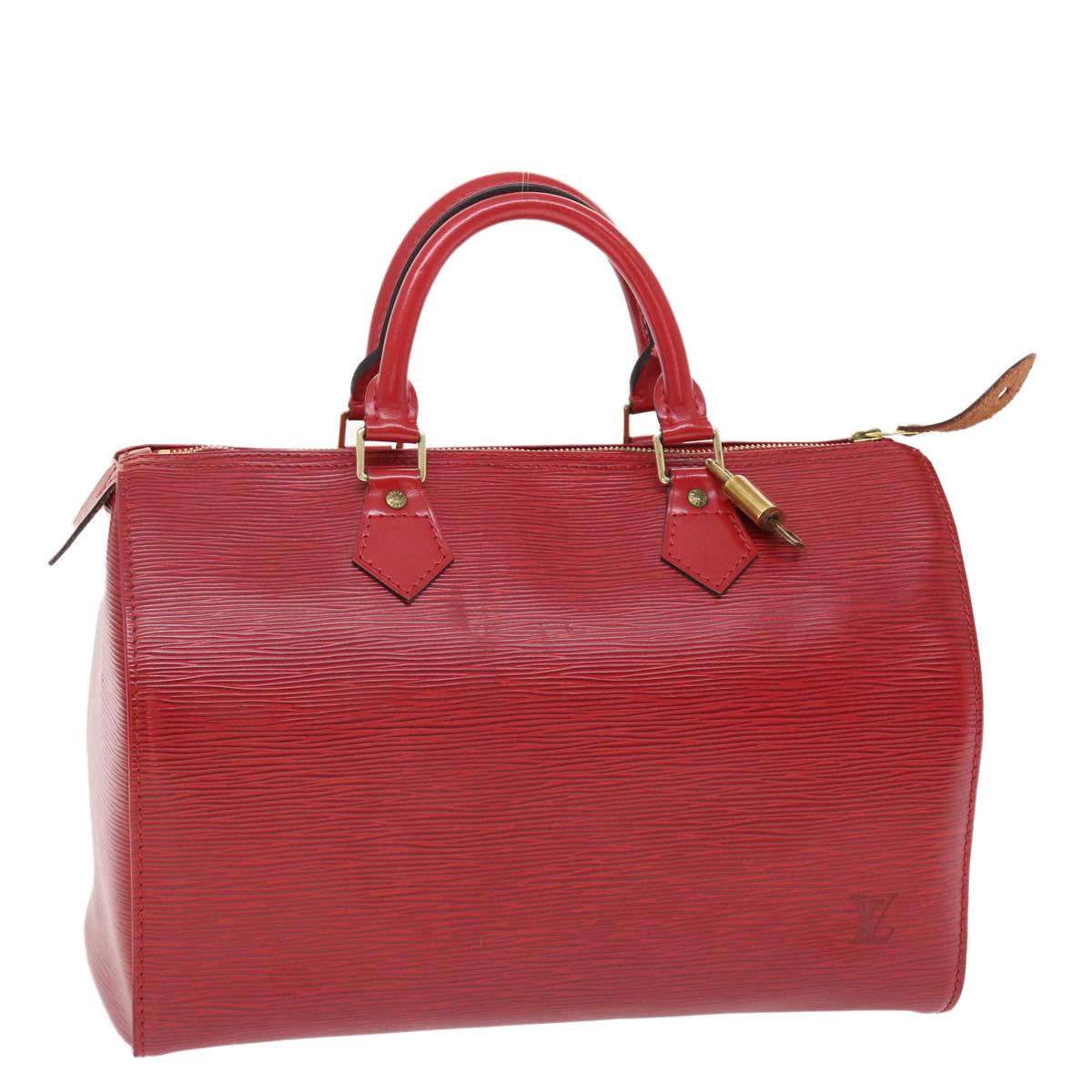 LOUIS VUITTON Epi Speedy 30 Hand Bag Castilian Red M43007 LV Auth 49758