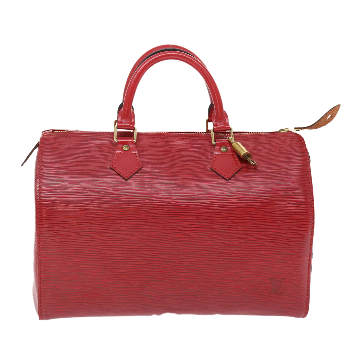 LOUIS VUITTON Epi Speedy 30 Hand Bag Castilian Red M43007 LV Auth 49758