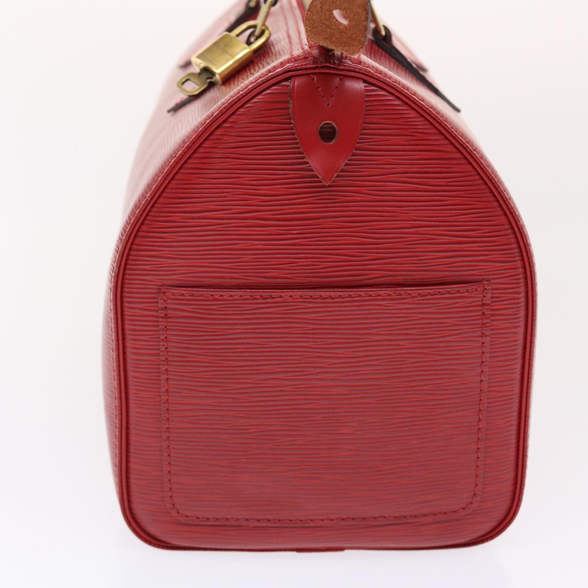 LOUIS VUITTON Epi Speedy 30 Hand Bag Castilian Red M43007 LV Auth 49758