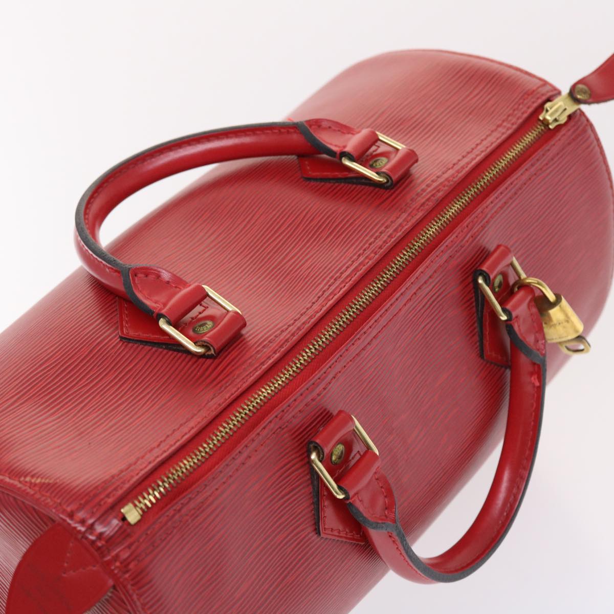 LOUIS VUITTON Epi Speedy 30 Hand Bag Castilian Red M43007 LV Auth 49758