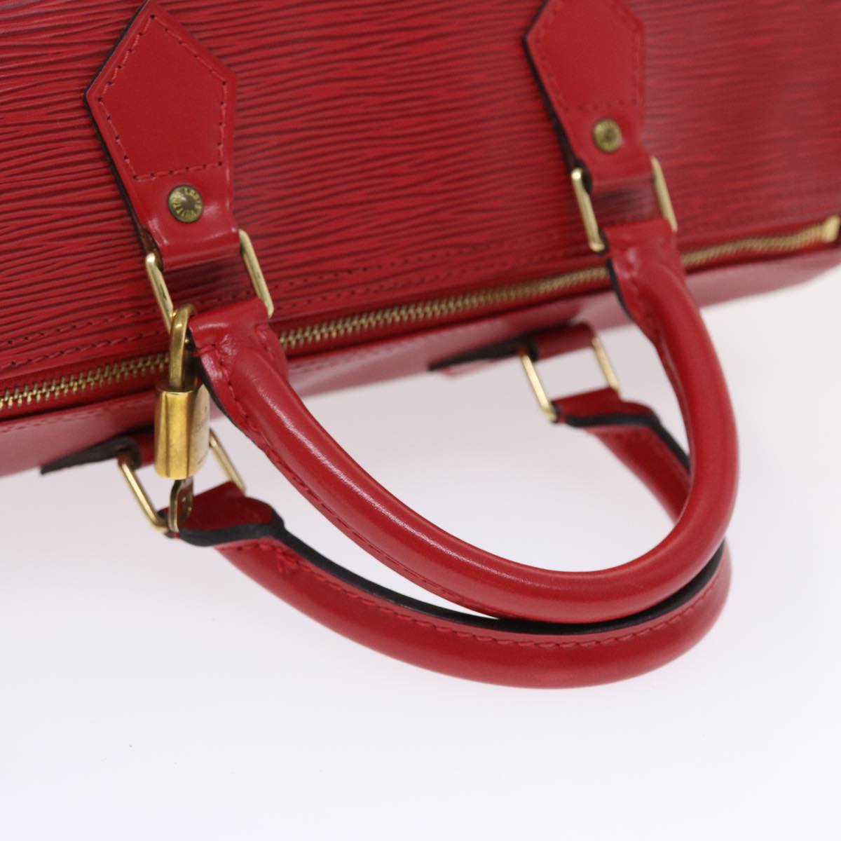 LOUIS VUITTON Epi Speedy 30 Hand Bag Castilian Red M43007 LV Auth 49758