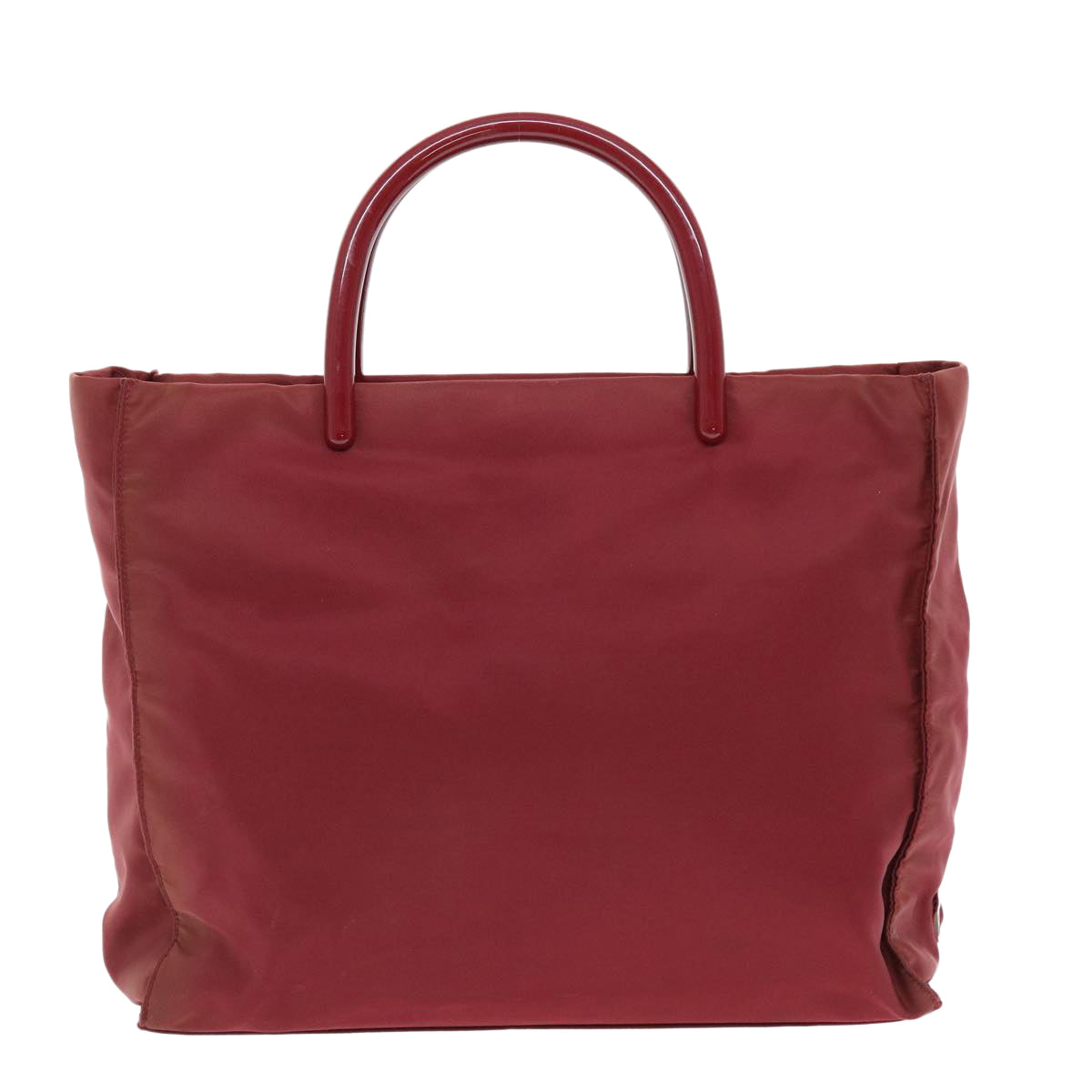 PRADA Hand Bag Nylon Red Auth 49772 - 0