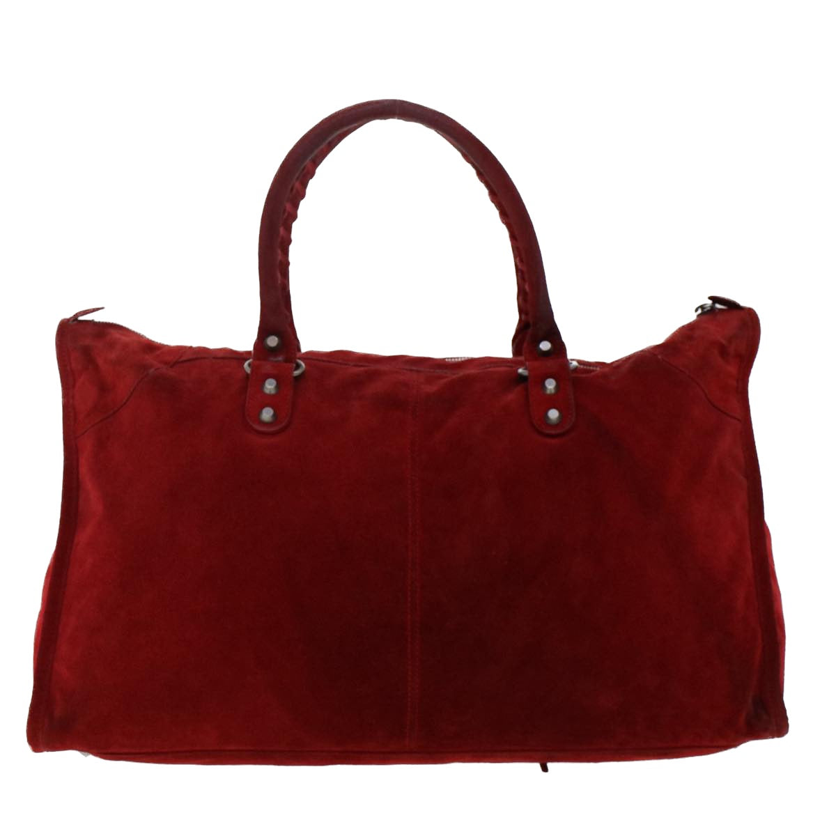 BALENCIAGA The Work Hand Bag Suede Red Auth 49776