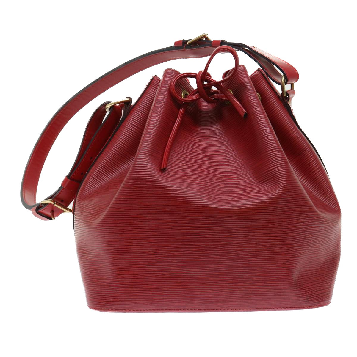 LOUIS VUITTON Epi Petit Noe Shoulder Bag Red M44107 LV Auth 49850