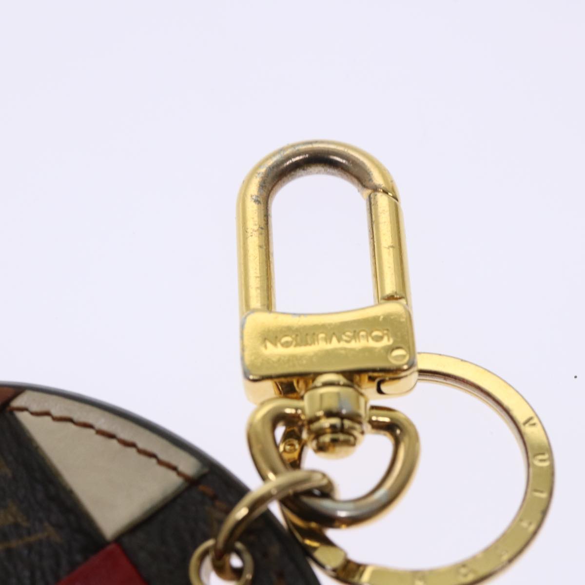 LOUIS VUITTON Monogram Porte Cles Monogram Check Key Holder M68657 LV Auth 49861