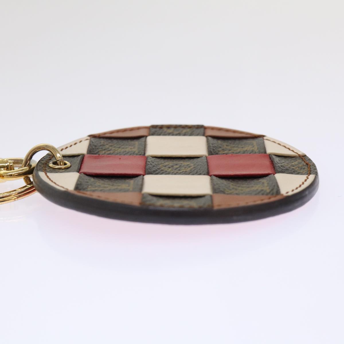 LOUIS VUITTON Monogram Porte Cles Monogram Check Key Holder M68657 LV Auth 49861