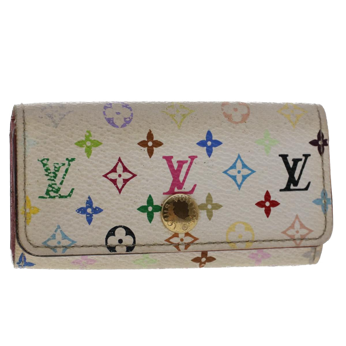 LOUIS VUITTON Monogram Multicolor Multi Cles 4 Key Case White M60043 Auth 49872