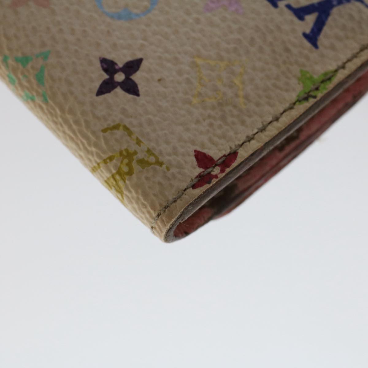 LOUIS VUITTON Monogram Multicolor Multi Cles 4 Key Case White M60043 Auth 49877