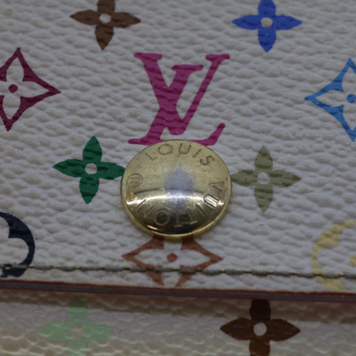 LOUIS VUITTON Monogram Multicolor Multi Cles 4 Key Case White M60043 Auth 49877