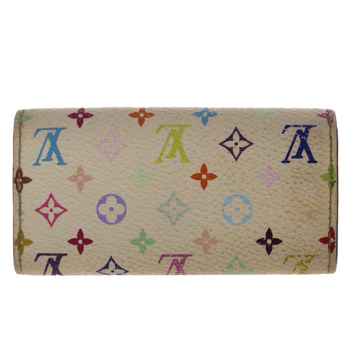 LOUIS VUITTON Monogram Multicolor Multi Cles 4 Key Case White M60043 Auth 49877 - 0