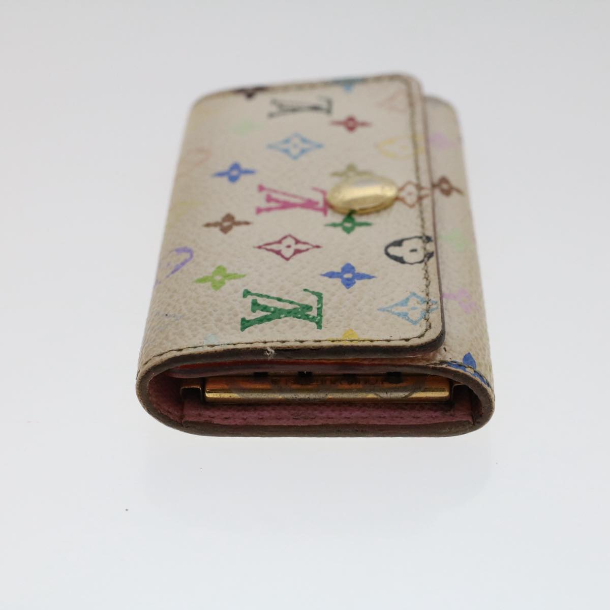 LOUIS VUITTON Monogram Multicolor Multi Cles 4 Key Case White M60043 Auth 49877