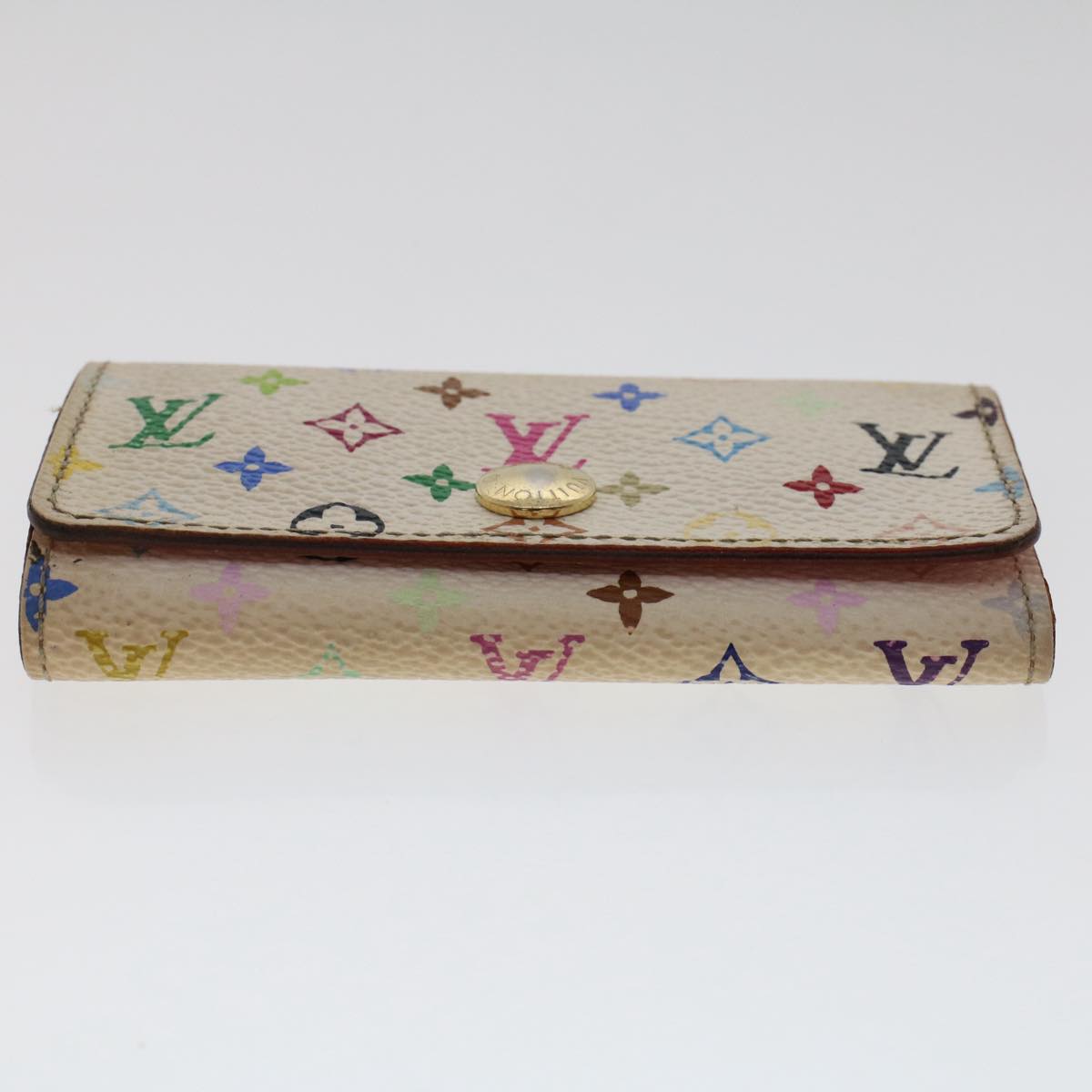 LOUIS VUITTON Monogram Multicolor Multi Cles 4 Key Case White M60043 Auth 49877