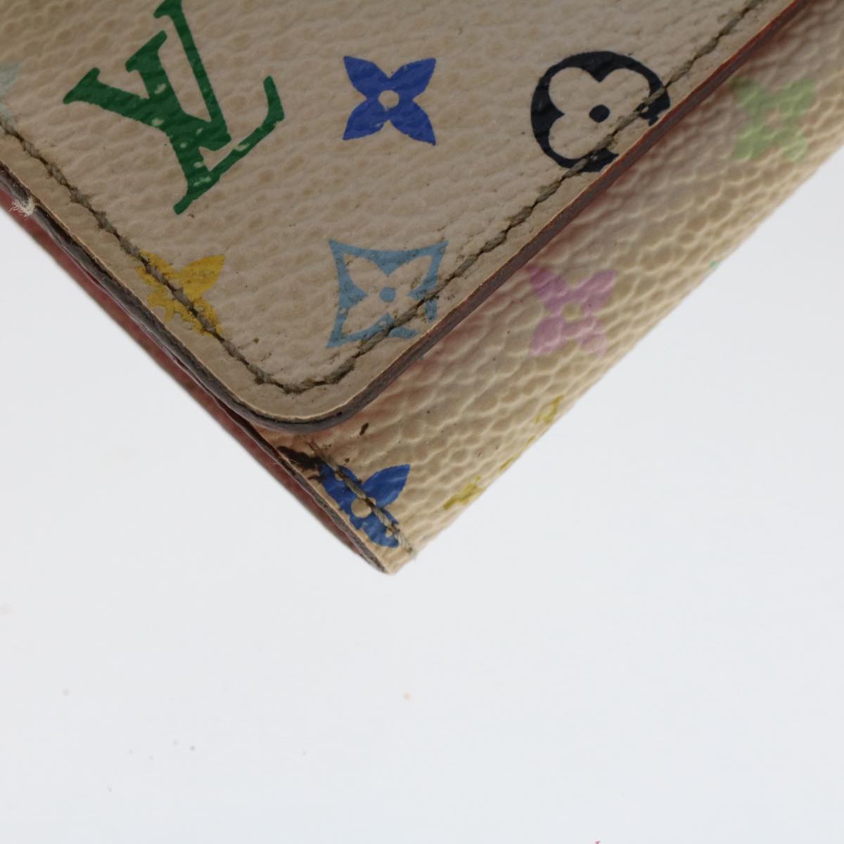 LOUIS VUITTON Monogram Multicolor Multi Cles 4 Key Case White M60043 Auth 49877