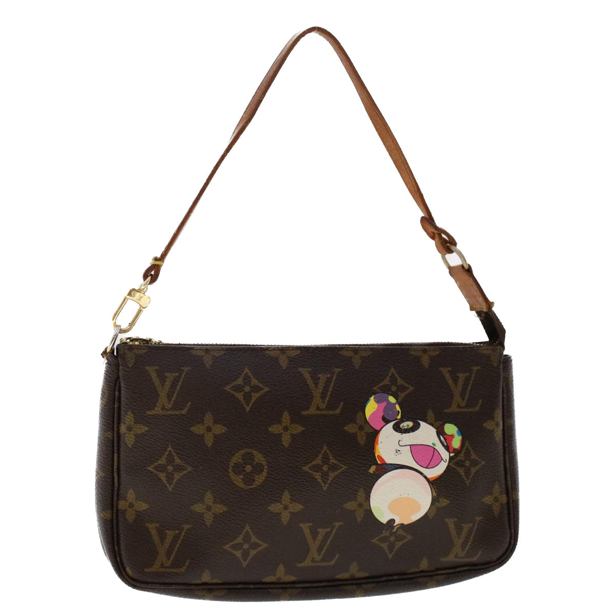 LOUIS VUITTON Monogram Panda Pochette Accessoires Pouch M51981 LV Auth 49906