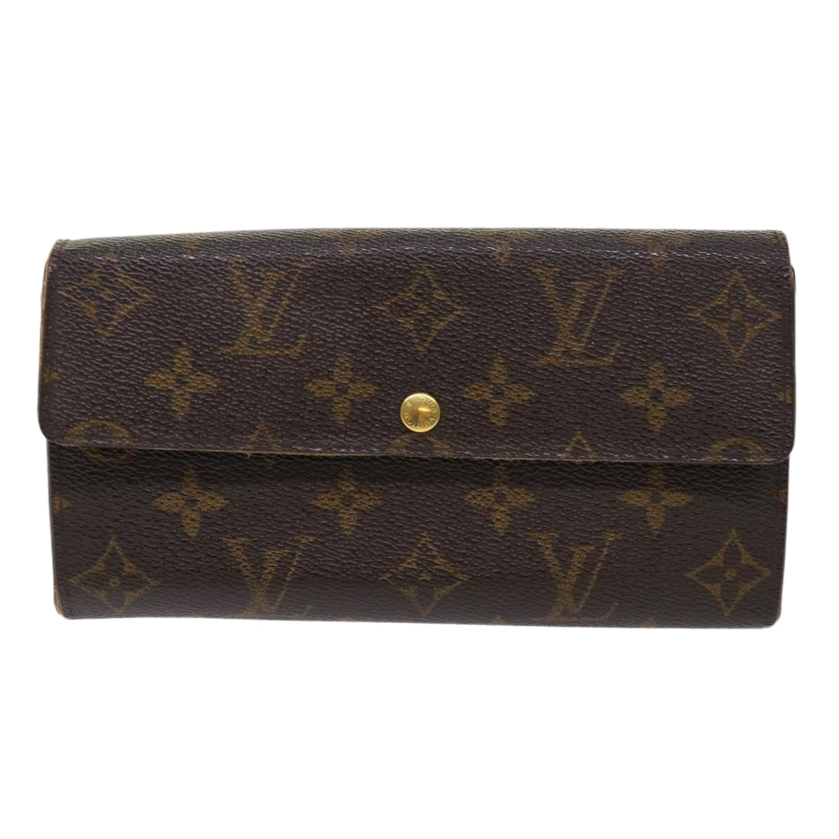 LOUIS VUITTON Monogram Portefeuille Sarah Long Wallet M60531 LV Auth 49970