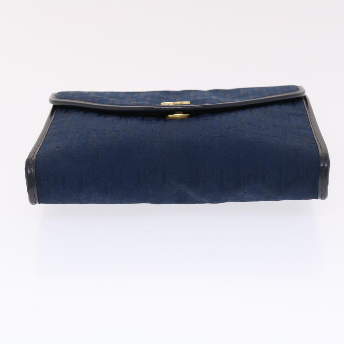 Christian Dior Trotter Canvas Chain Shoulder Bag Navy Auth 49994