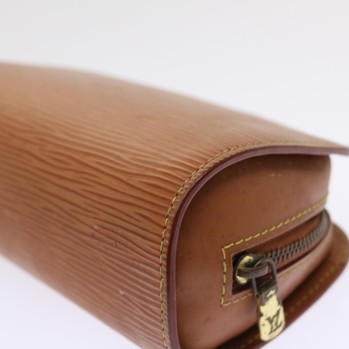 LOUIS VUITTON Epi Dauphine PM Pouch Brown M48443 LV Auth 50010