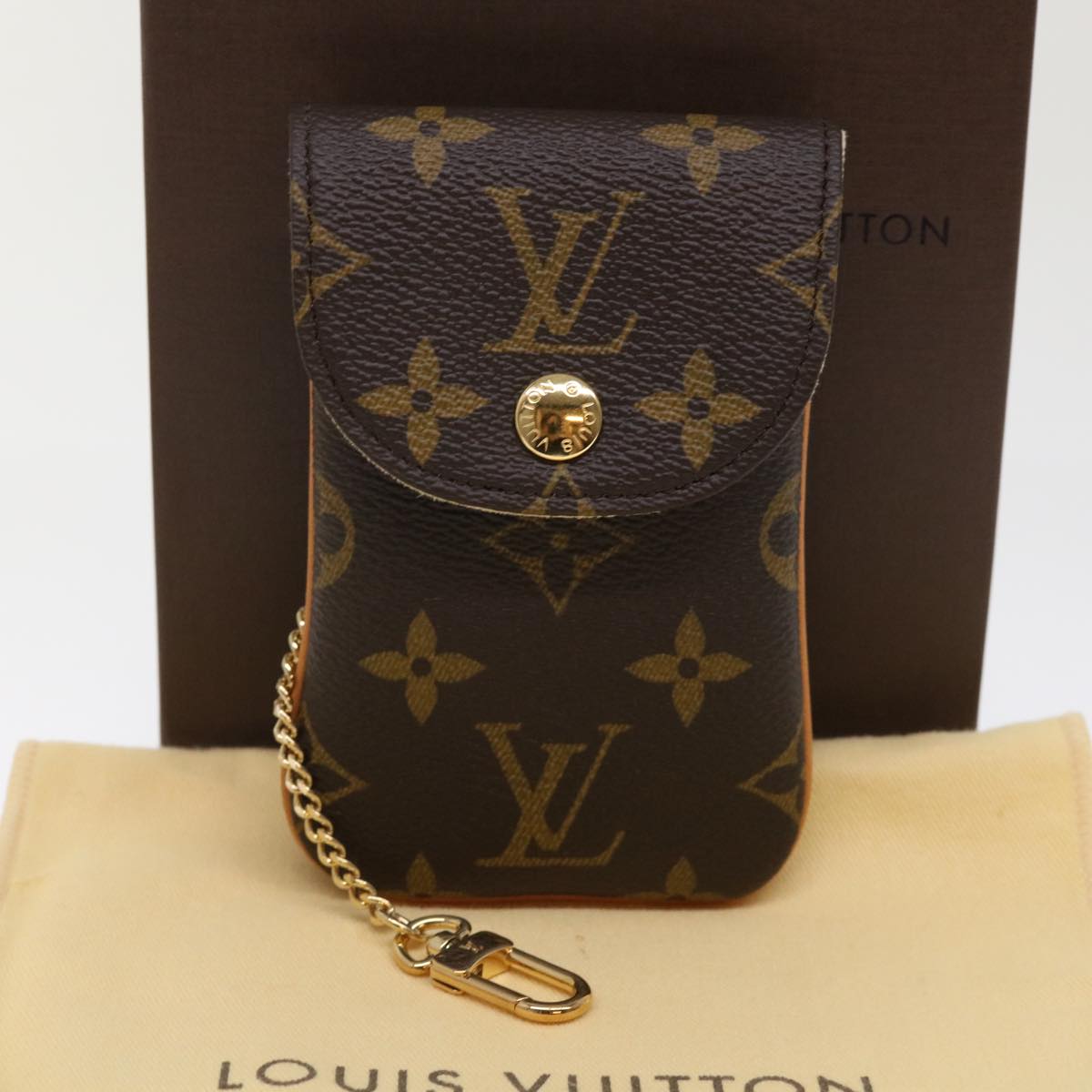 LOUIS VUITTON Monogram Etui Telephonne MM Cell Phone Case M66546 LV Auth 50015