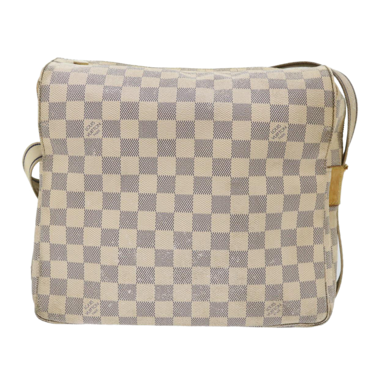 LOUIS VUITTON Damier Azur Naviglio Shoulder Bag N51189 LV Auth 50038