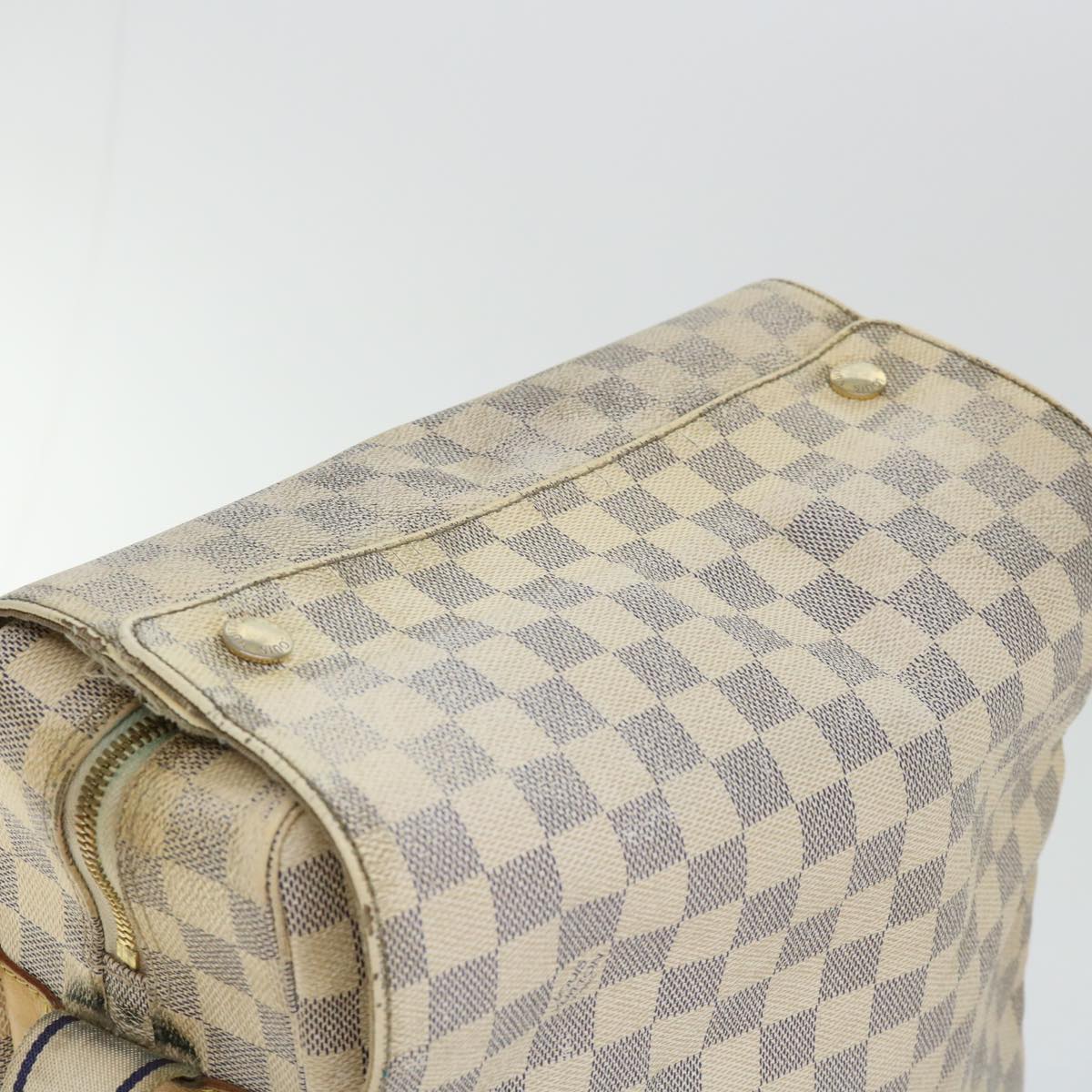 LOUIS VUITTON Damier Azur Naviglio Shoulder Bag N51189 LV Auth 50038