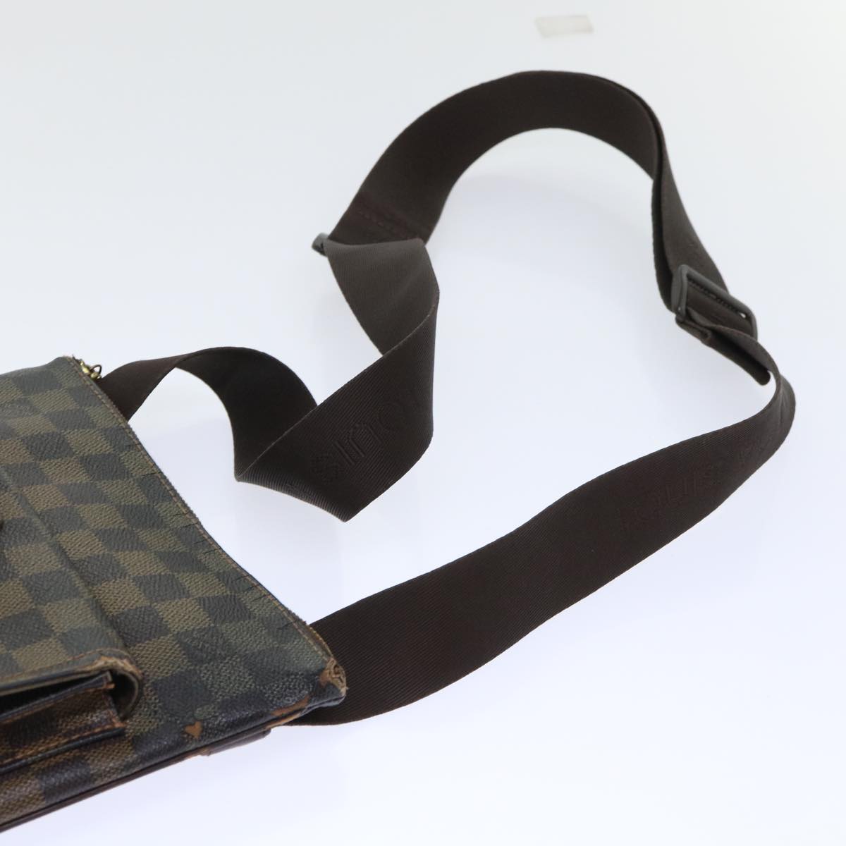 LOUIS VUITTON Damier Ebene Pochette Merwiel Shoulder Bag N51127 LV Auth 50041