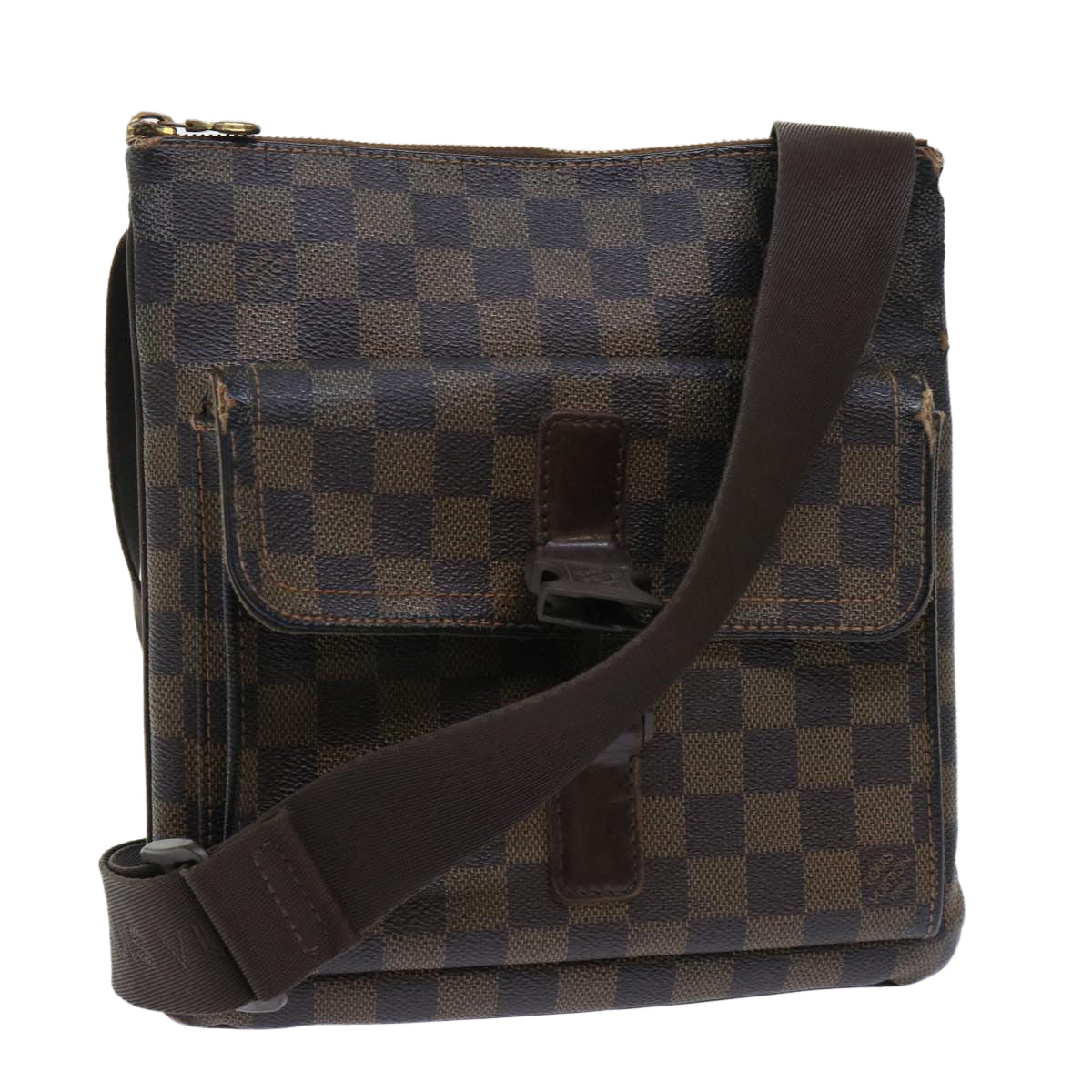 LOUIS VUITTON Damier Ebene Pochette Merwiel Shoulder Bag N51127 LV Auth 50041