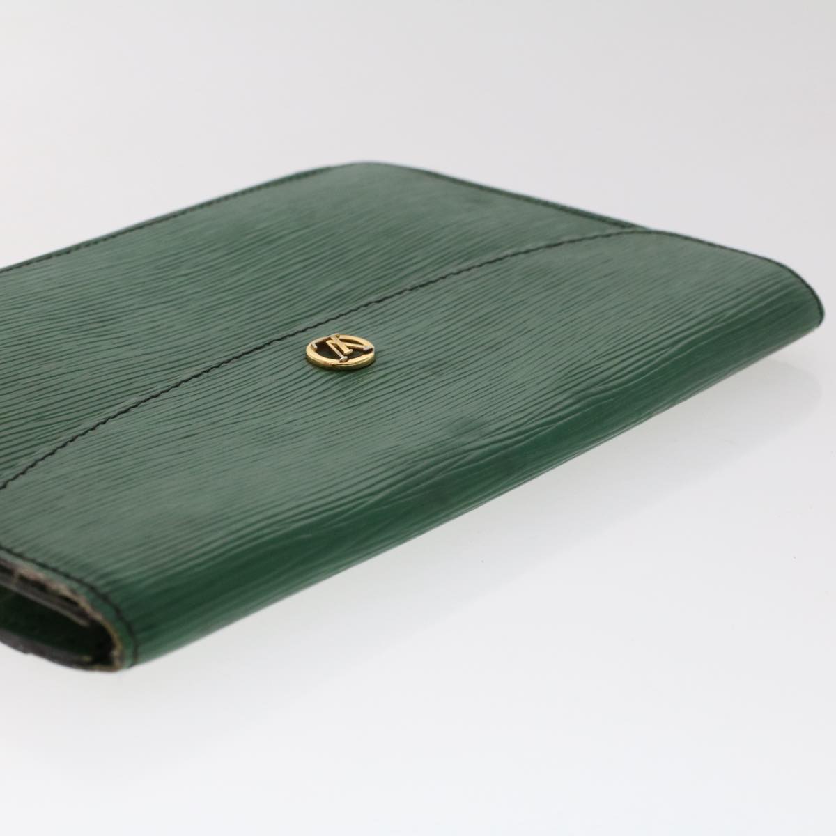 LOUIS VUITTON Epi Montaigne 23 Clutch Bag Green M52664 LV Auth 50056