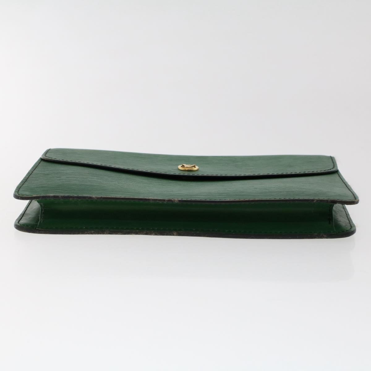 LOUIS VUITTON Epi Montaigne 23 Clutch Bag Green M52664 LV Auth 50056