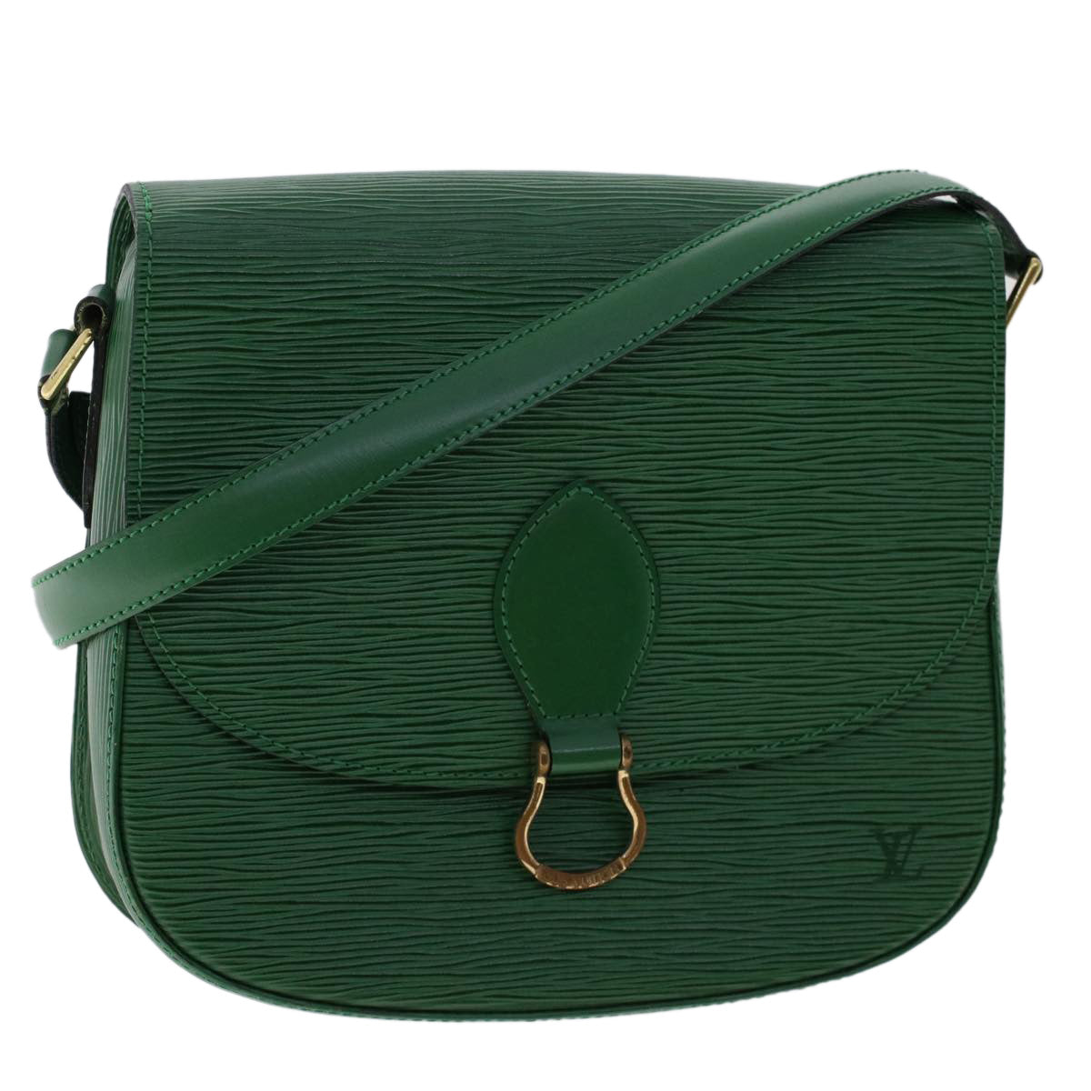 LOUIS VUITTON Epi Saint Cloud GM Shoulder Bag Green M52194 LV Auth 50065